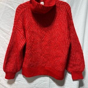Cozy Red Turtleneck Sweater
